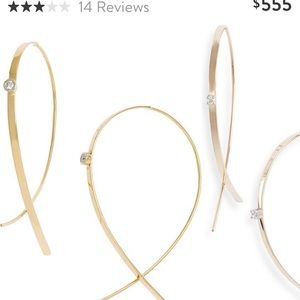 LANA 14k gold earrings with diamond